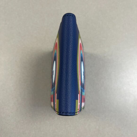 Salvatore Ferragamo Motif-Printed Bi-Fold Leather Wallet - Navy/Multi - NWOT - Picture 4 of 9